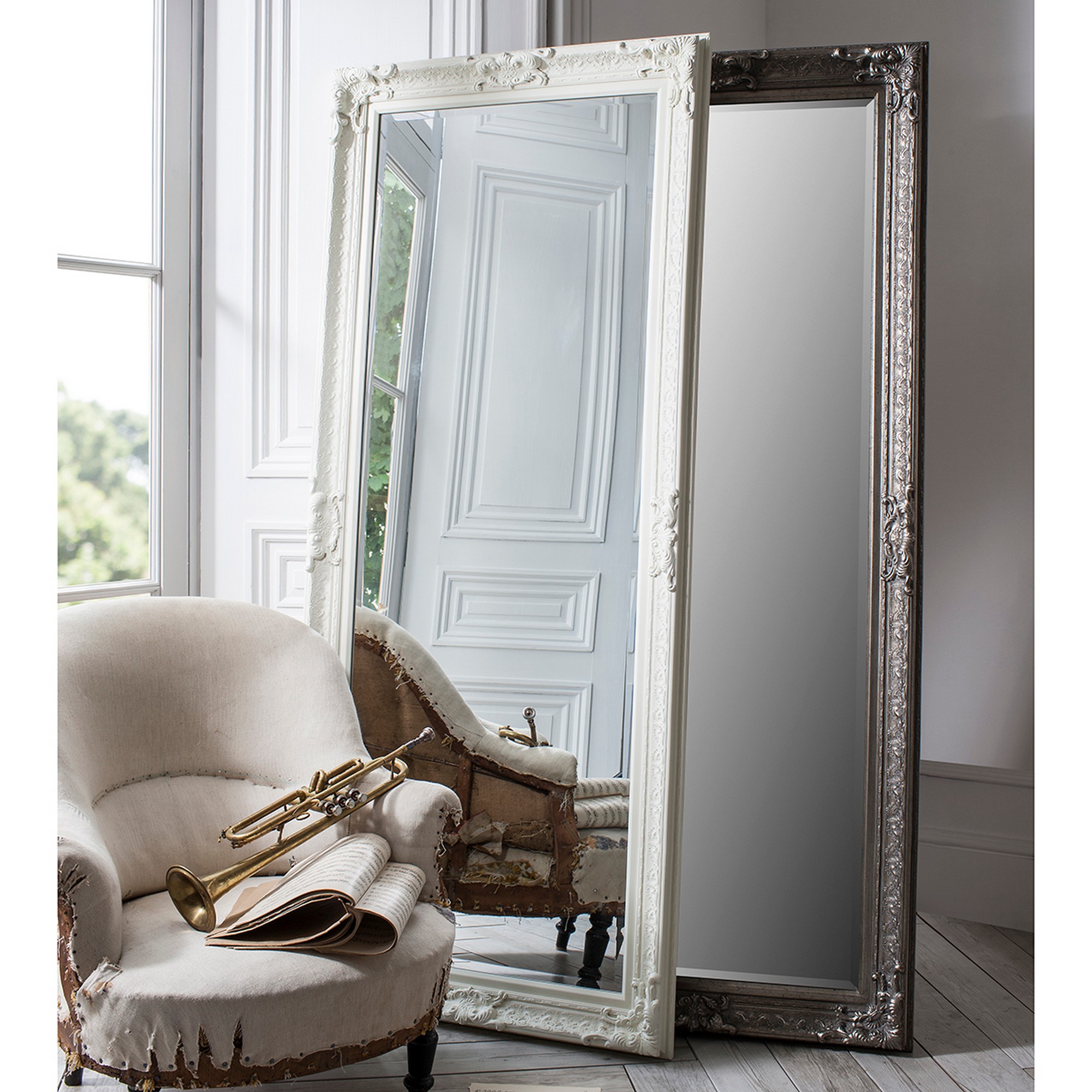 Pietro Full Length Antique Leaner Mirror